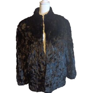 Somerset Los Angeles vintage 100% pure black mink coat size M, gorgeous!